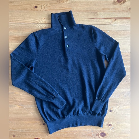 Suitsupply Navy Merino Wool Sweater
